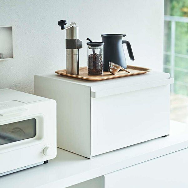 tower ブレッドケース ホワイト 山崎実業 ブレッドケース おしゃれ かわいい パンケース パンカバー キッチン収納 大容量 調味料ケース 調味料ラック