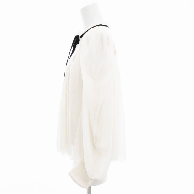 スナイデル SNIDEL 24AW エンブロイダリー楊柳シフォンブラウス