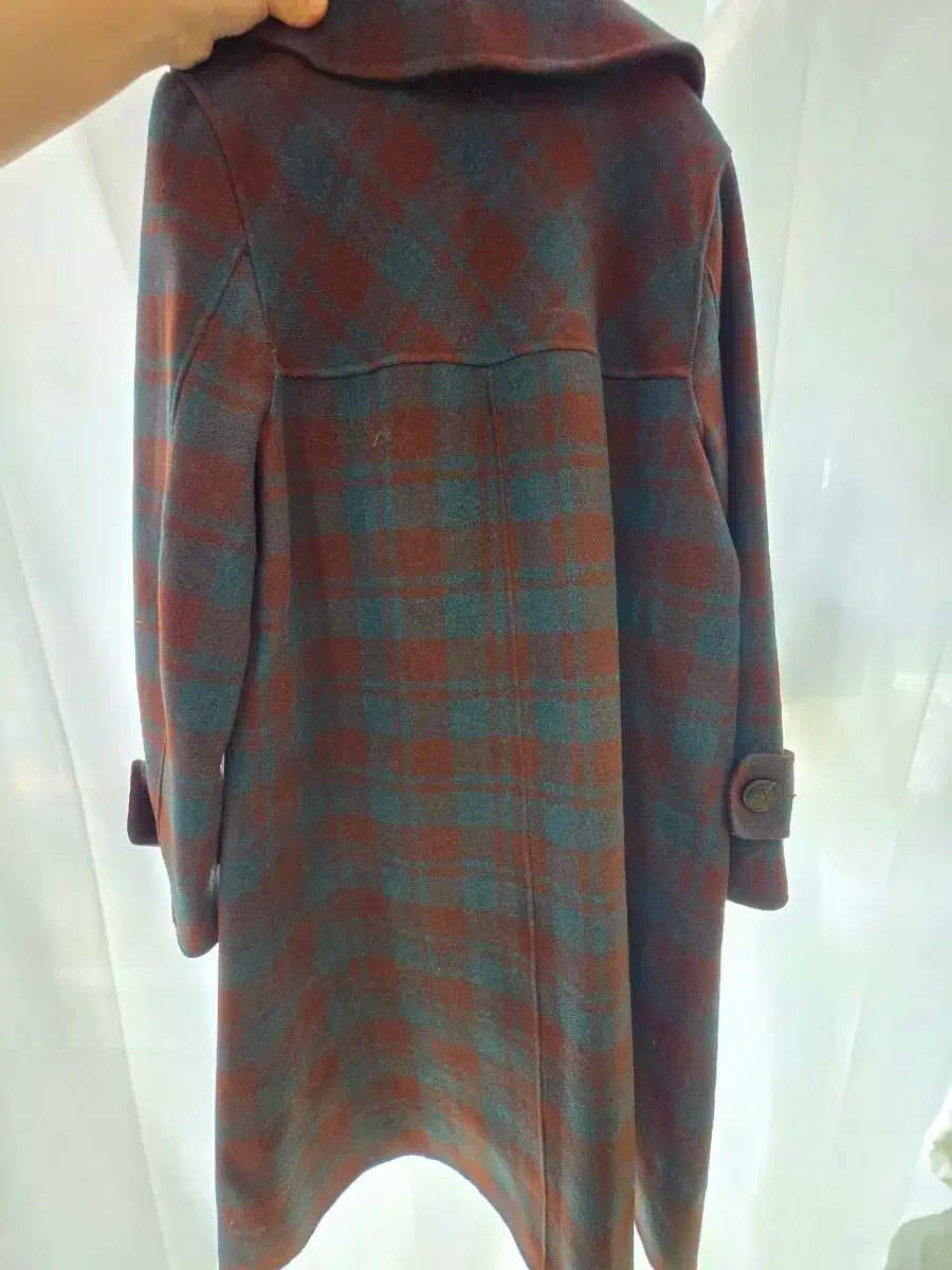 SO WOOL コート ブラウン グリーン ウール 100 チェック柄