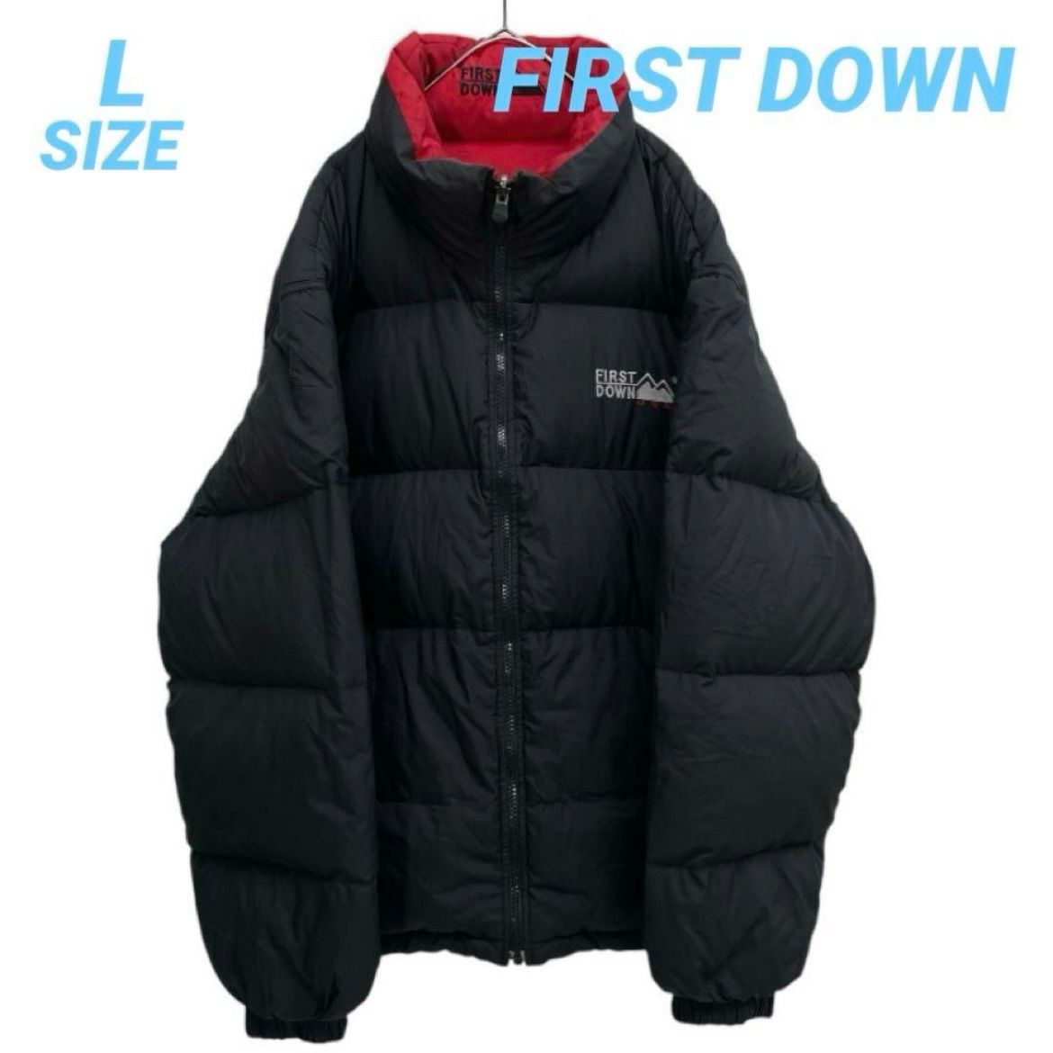 FIRST DOWN ブラックダウンジャケット リバーシブル FIRST DOWN 