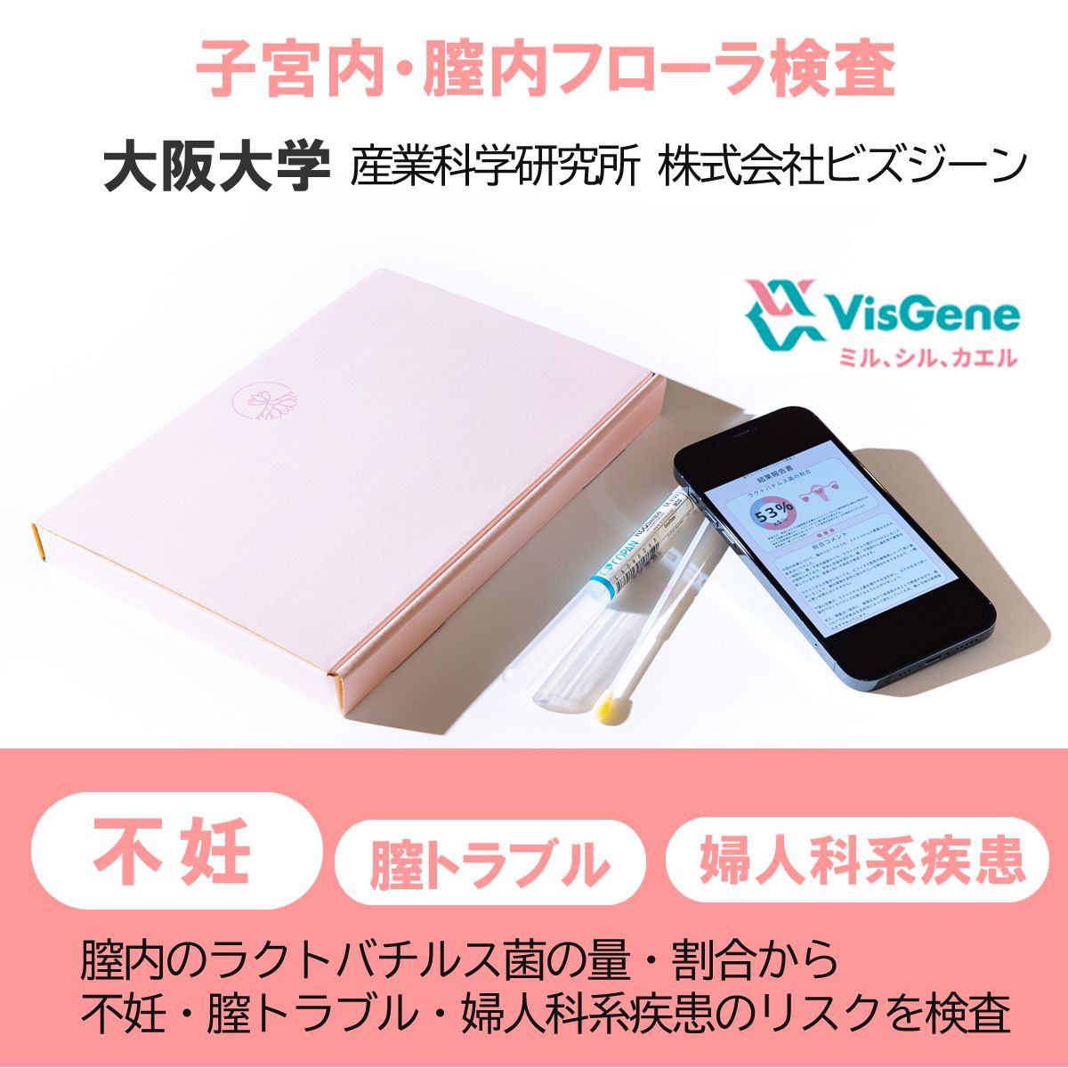 膣内ラクトバチルス検査 ビズジーン フェムテスト 郵送検査キット