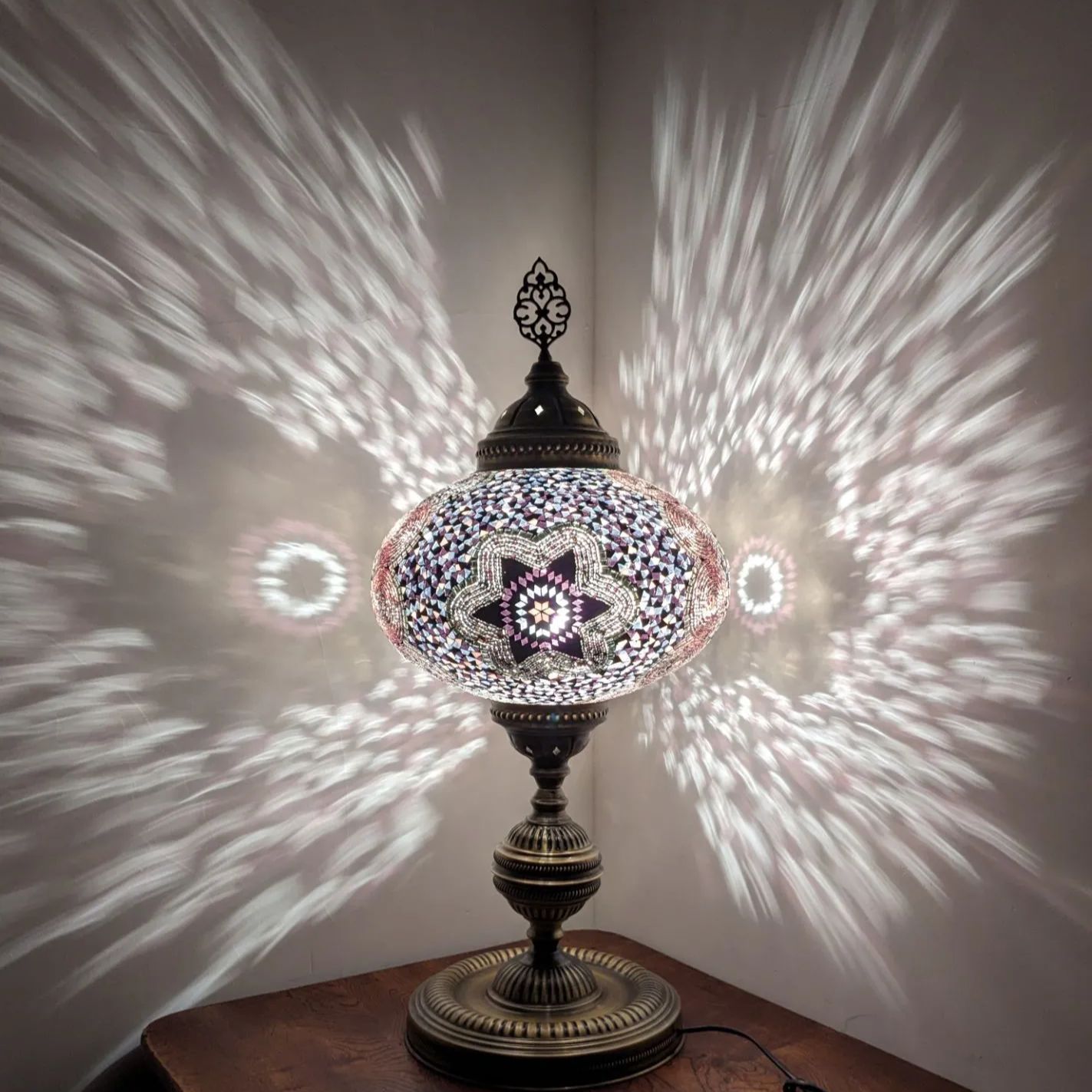 NEW＊トルコ製ハンドメイド モザイクランプ 大型