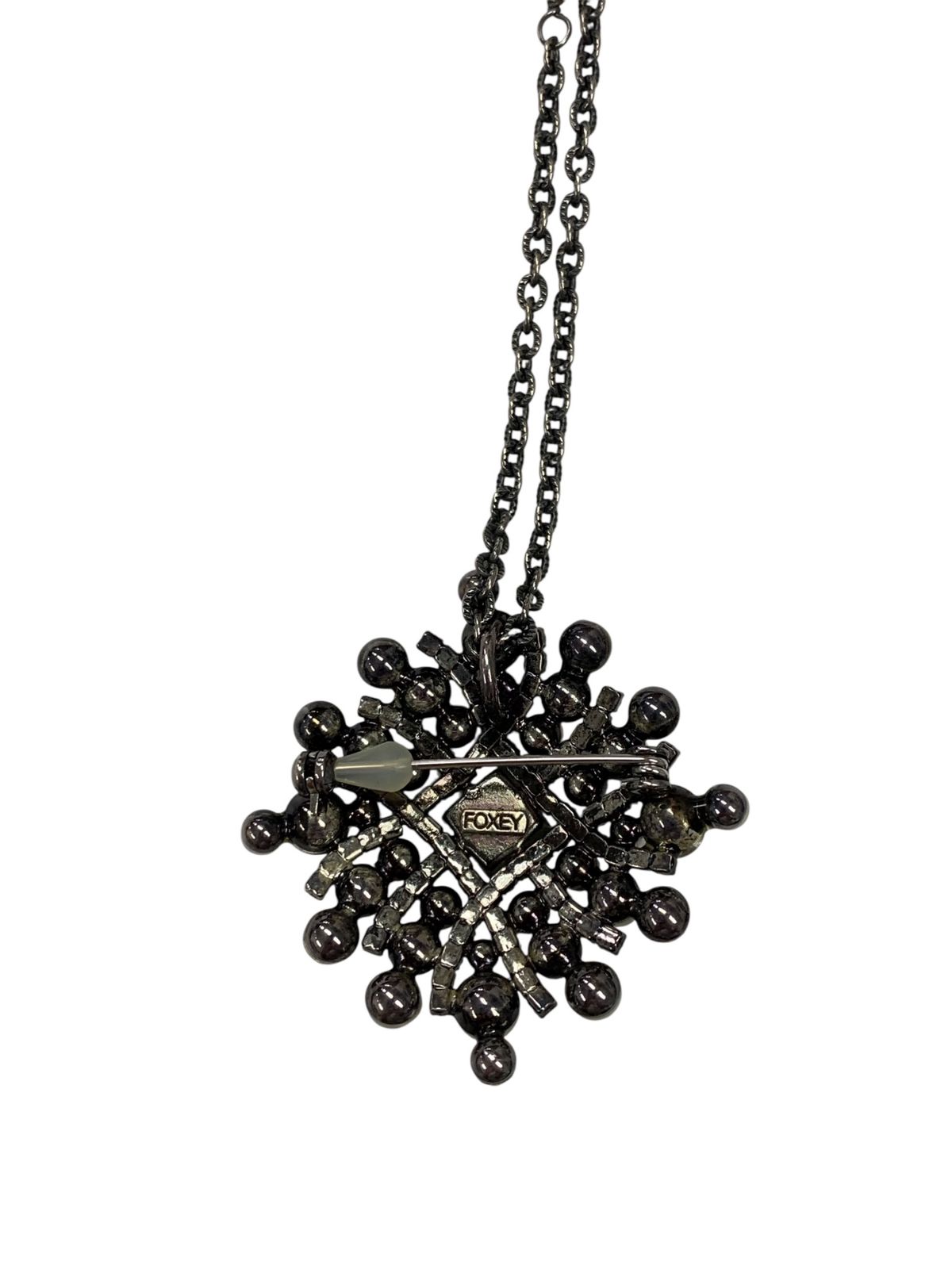 フォクシーブティック 新品 フォクシー ラインストーン ブローチ