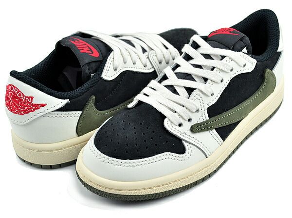 ナイキ ジョーダン1 ロー プレスクール トラビススコット NIKE JORDAN 1 LOW OG SP PS TRAVIS SCOTT sail/university red-black dz5909-106 キッズ OLIVE 0 OG Low 'Shy Pink' 13C