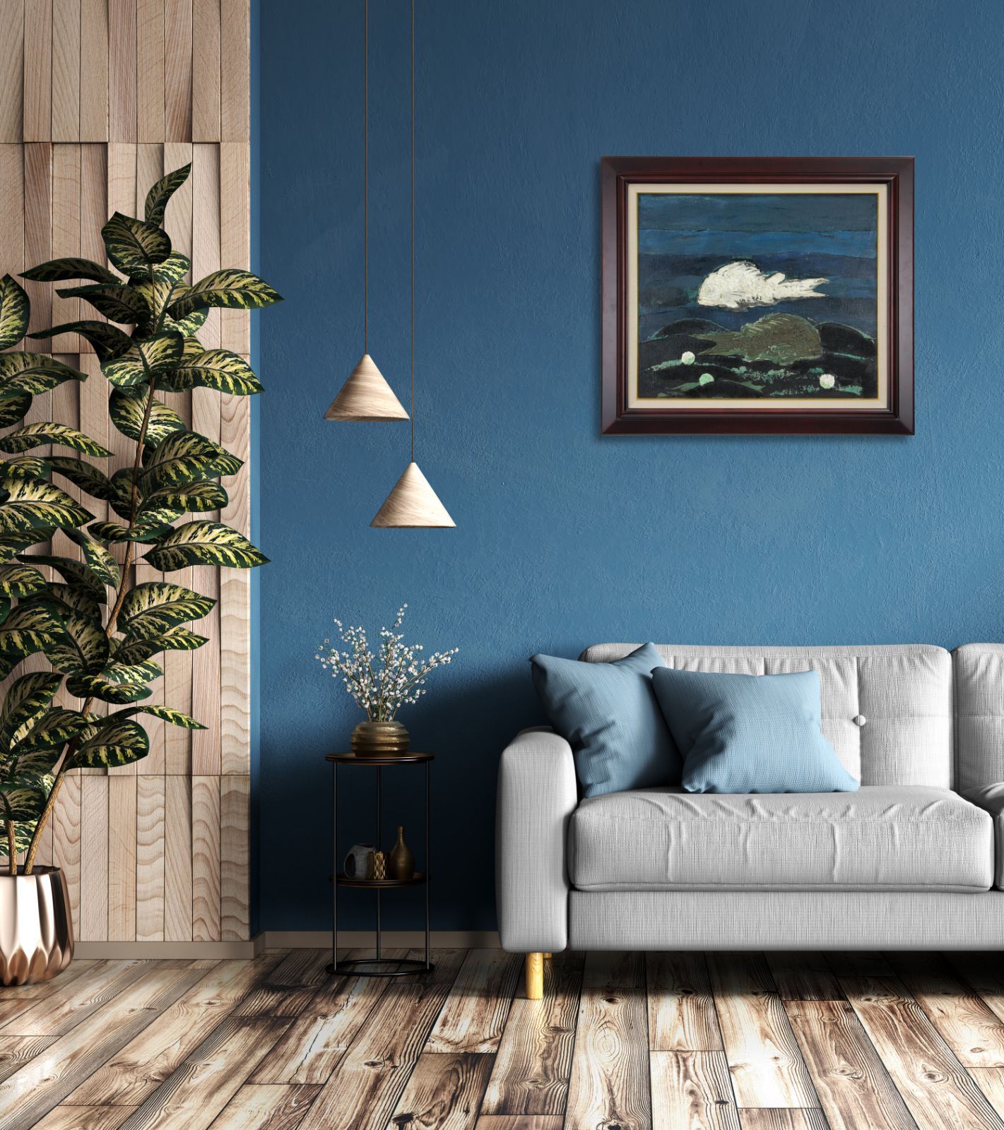 国松登 「白い魚」 油絵・油彩画 絵画 国松登 「白い魚」 油絵・油彩画 絵画 - メルカリ