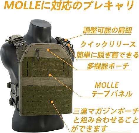 TWINFALCONS プレートキャリア EDCポーチ 軽量 タクティカル
