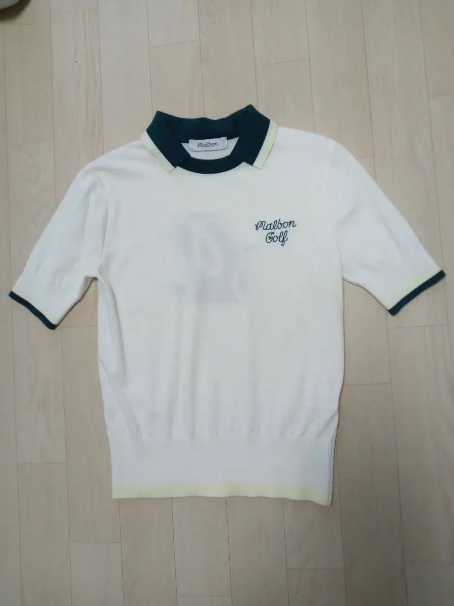 MALBON GOLF マルボンゴルフ ゴルフ 半袖 ニット アイボリー
