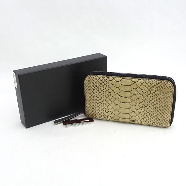 IKEDA Kohgei 池田工芸 ◇ラウンド長財布/パイソン/内装ゴールド