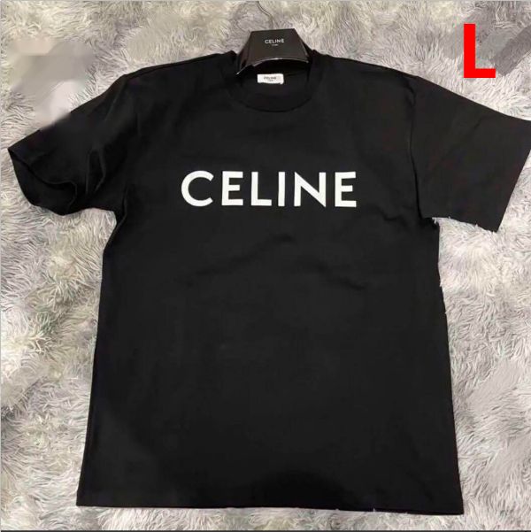 CELINE セリーヌ ロゴ Tシャツ サイズL ブラック 新品 - メルカリ