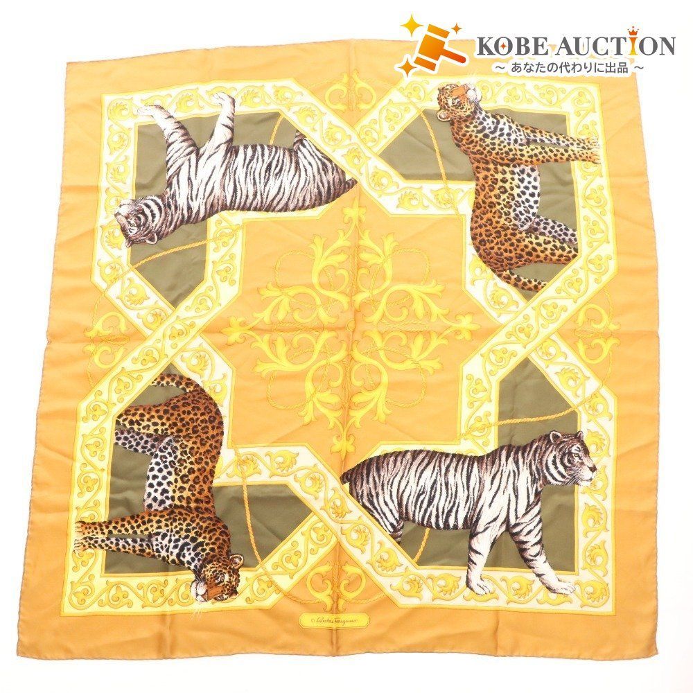 Salvatore Ferragamo サルバトーレフェラガモ スカーフ アニマル 豹