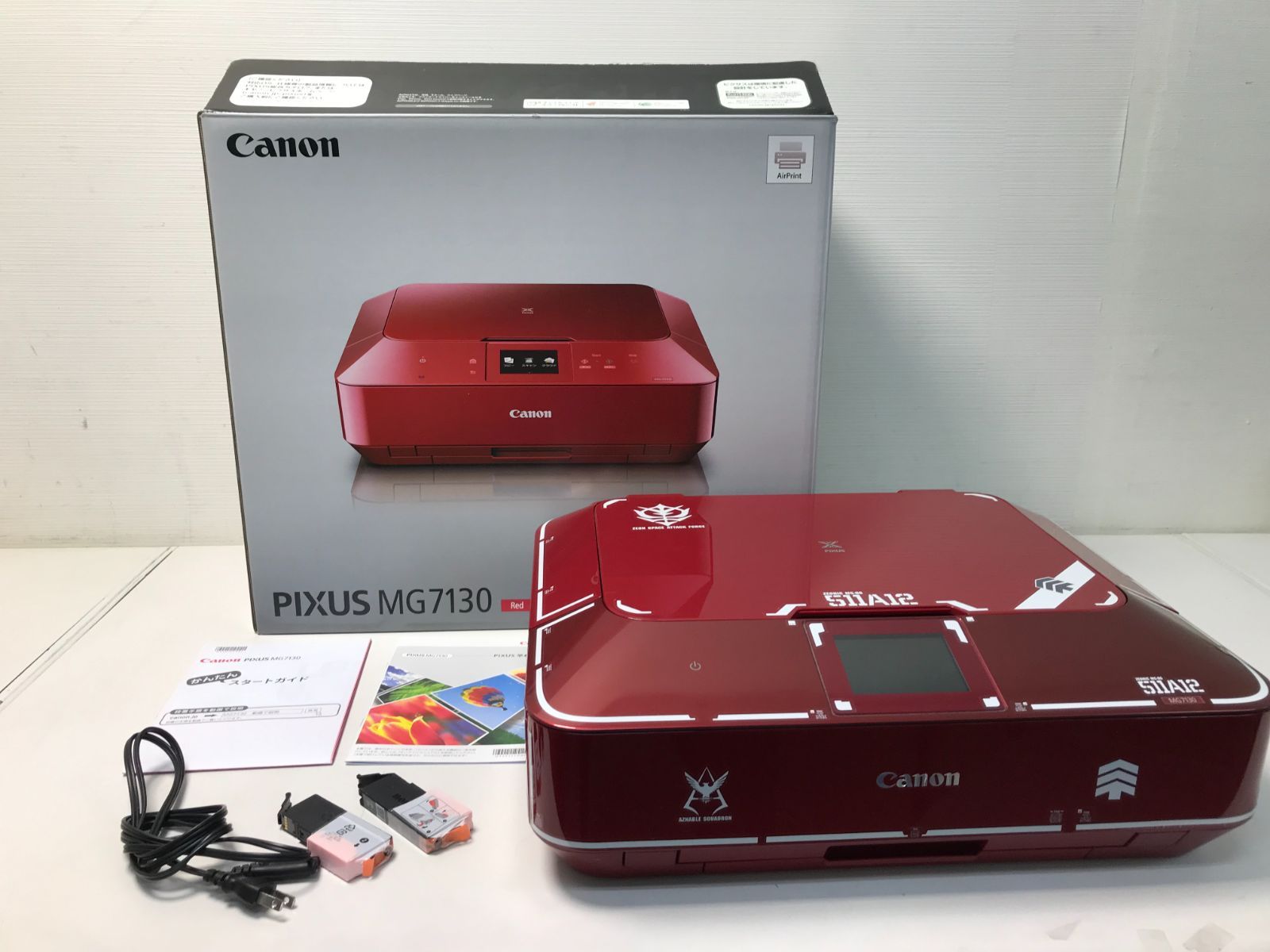 ジャンクCanon キャノン Canon PIXUS MG7130RD シ ャア専用仕様モデル ガンダム プリンター インクジェット複合機 動作未確認（）【01-74】