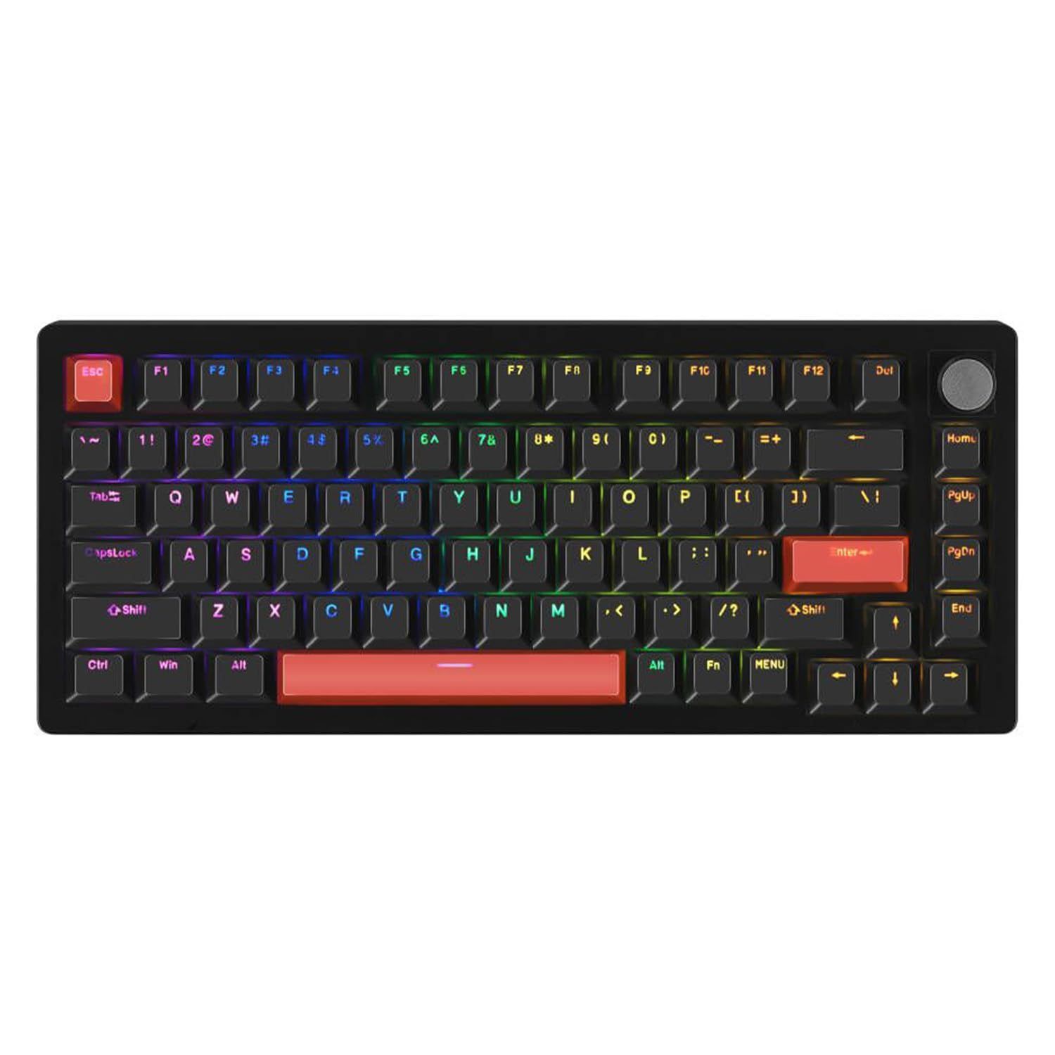 【在庫処分】DrunkDeer A75 ラピッドトリガー キーボード メカニカル ゲーミング用 磁気スイッチ PBTキーキャップ ダブルショット 82キー OEMプロファイル
