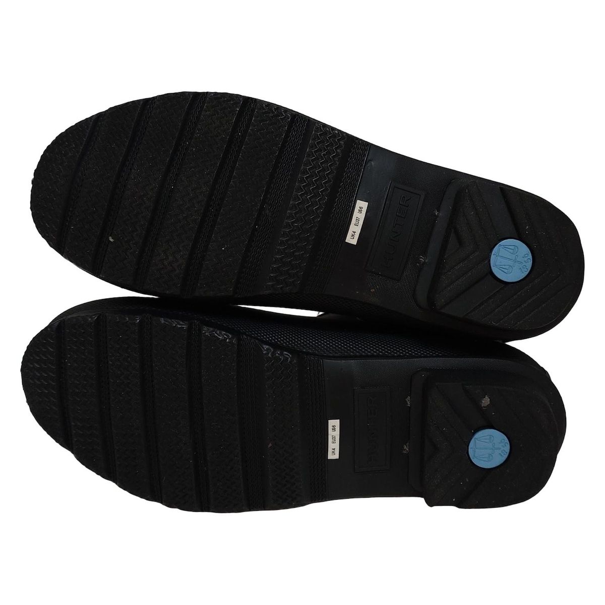 HUNTER ハンター レインブーツ 37 レディース - 黒 サイドゴア KIN-KAAI_COM