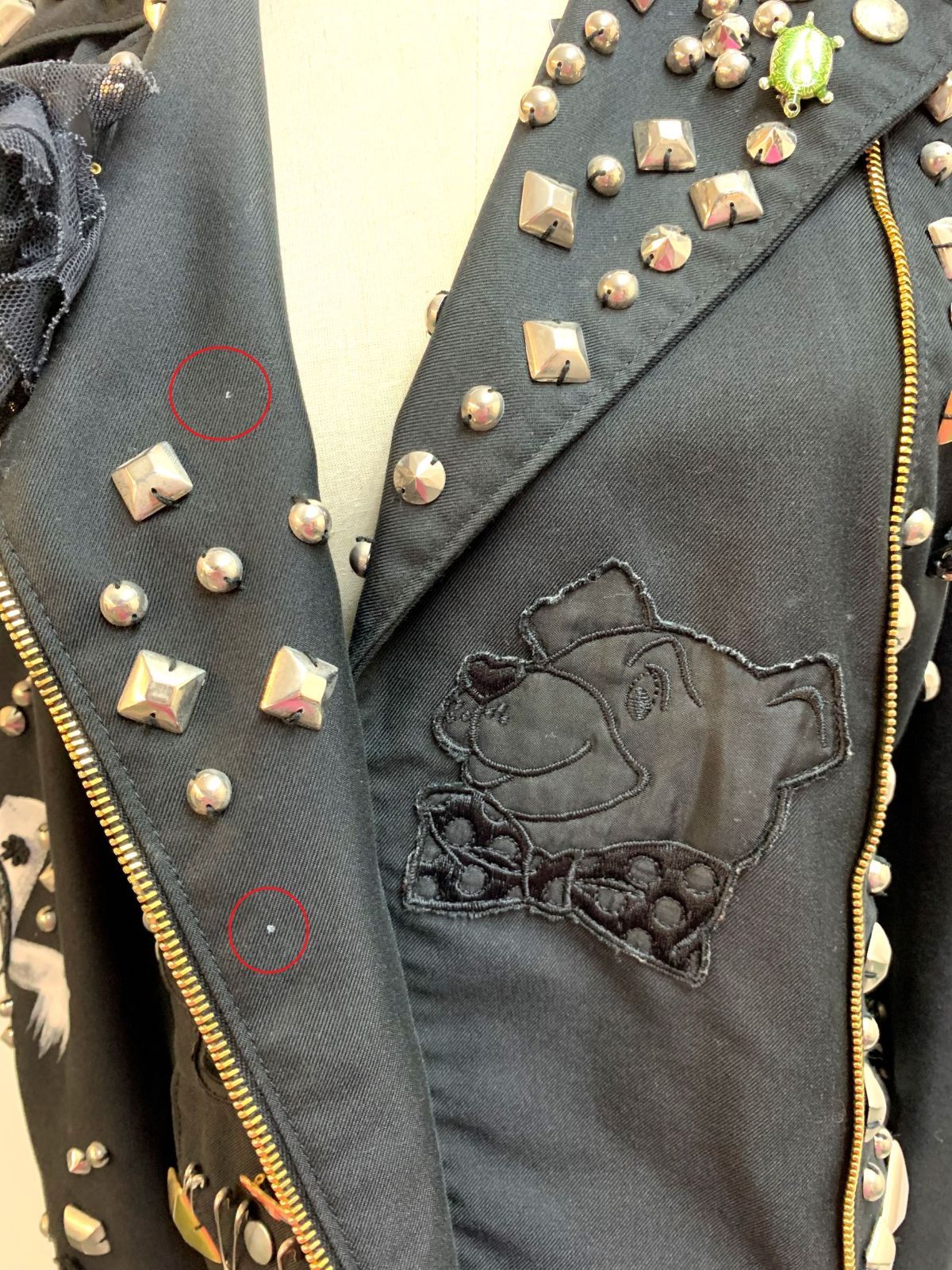 モスキーノ　ライダース ジャケット MOSCHINO モスキーノ エンジェル ブラック ライダース