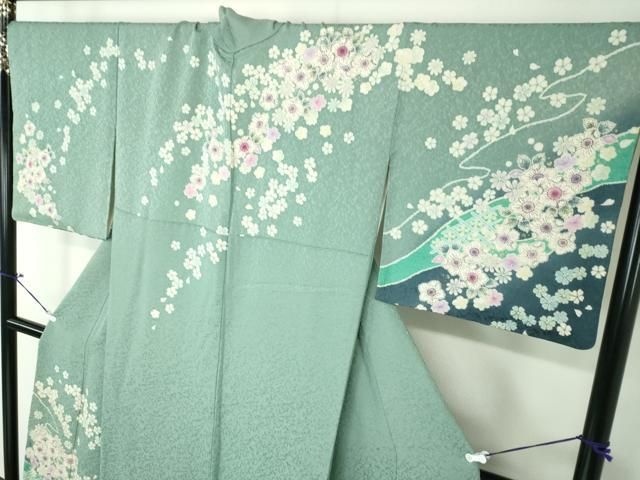 訪問着フルセット徳永憲峯辻ヶ花絞り作家落款銀通し付け下げ正絹金彩