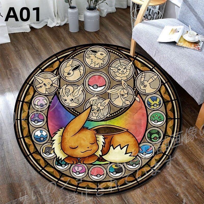 新品 ポケモンポケモン漫画カーペットポケモンピカチュウハンギングバスケットコンピュータチェアフロアマット dit2