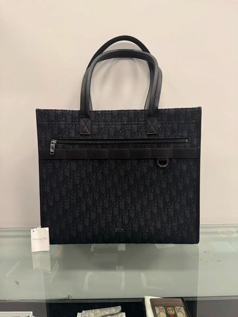 S グレード Dior ディオール オブリーク サファリ トートバッグ ブラック