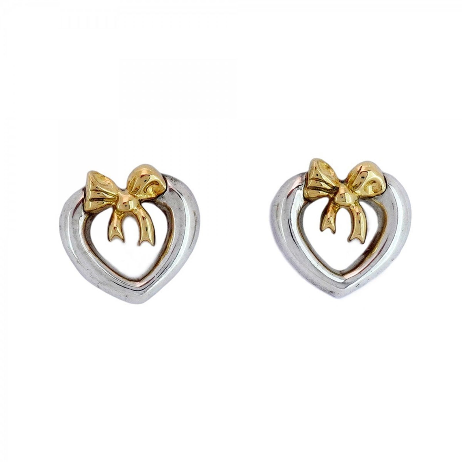 ティファニー ピアス 片耳 ハート♡リボン ティファニー(Tiffany) ティファニー ピアス ハートリボン 18KYG