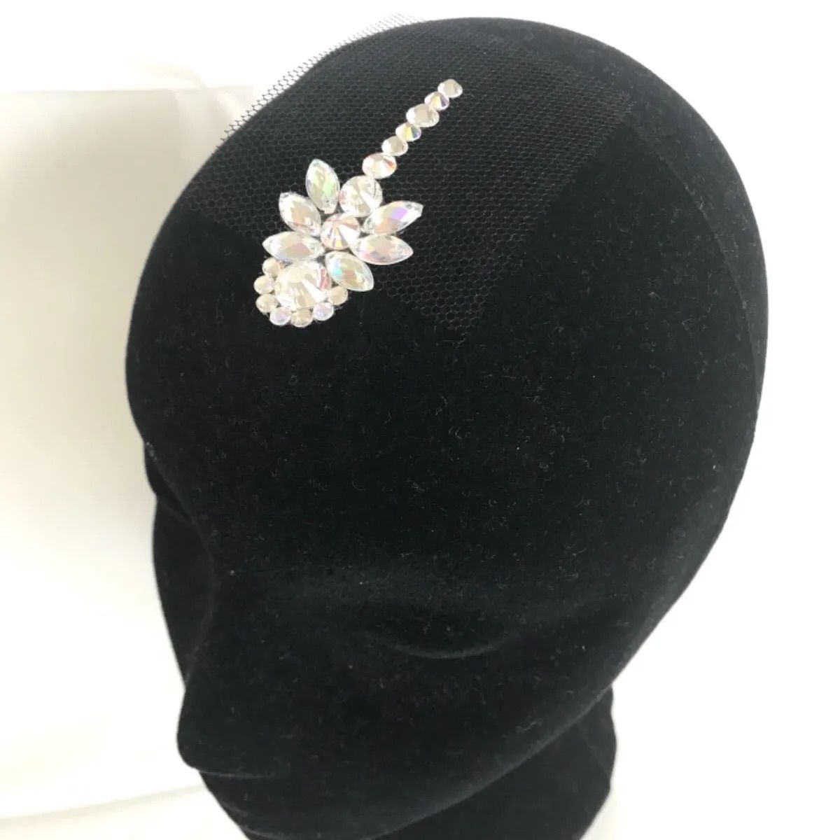 ヘアオーナメント　社交ダンス　ヘアアクセサリー 黒 HA-47 Ballroom 社交ダンス ヘアアクセサリー 髪飾り