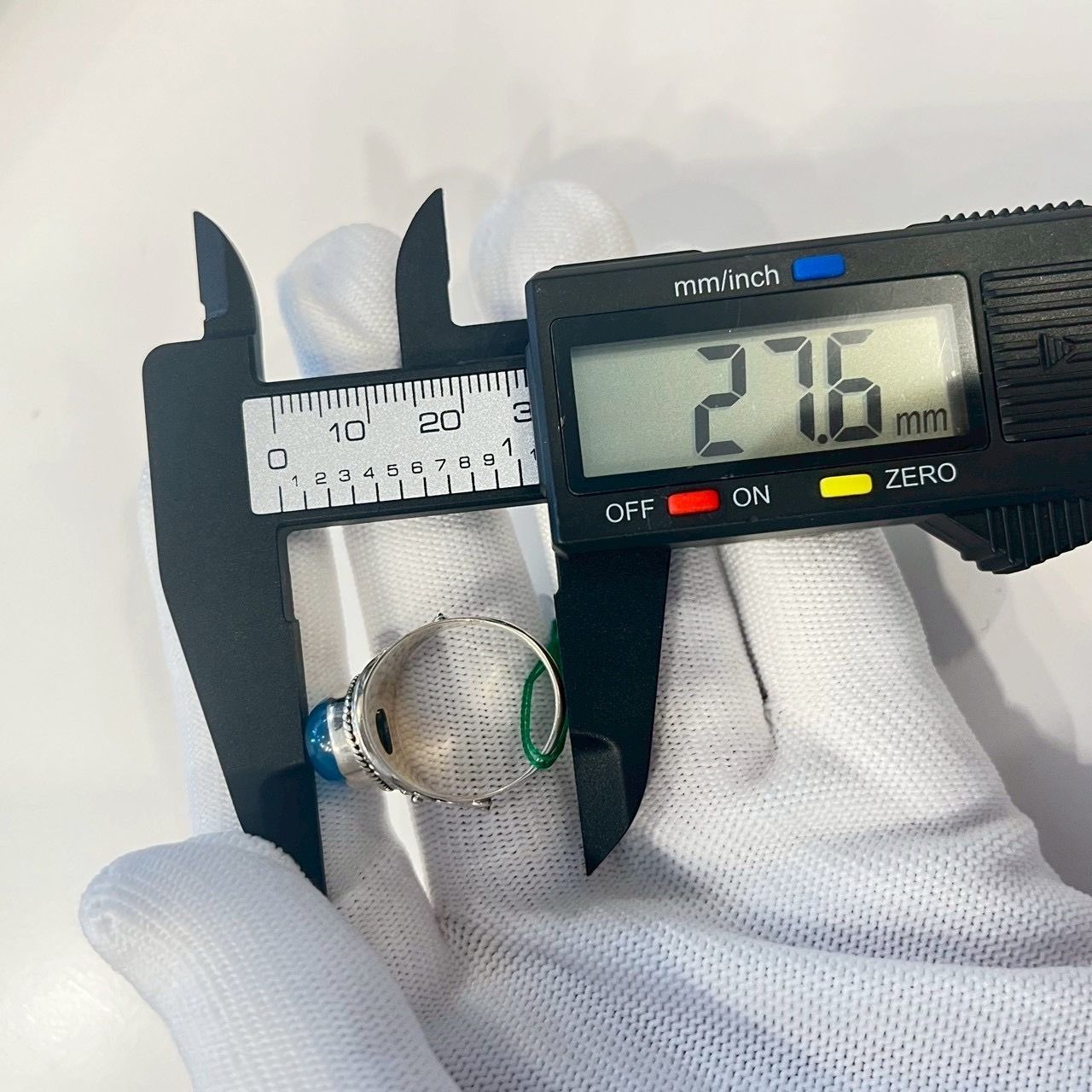 シルバーリング リング 16号 シルバー925 指輪 ブルーカルセドニー 
