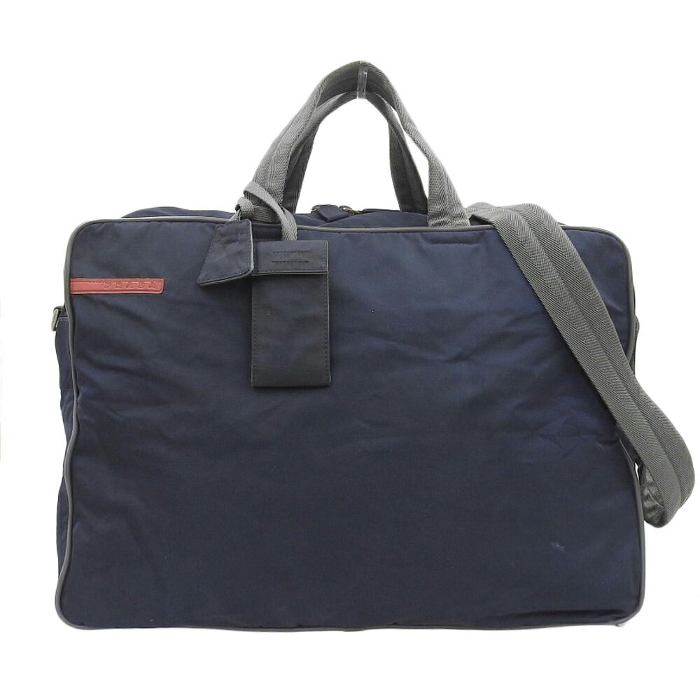 美品 プラダ 90年代ヴィンテージ PRADAロゴ レッドプレート 2way ショルダー ボストンバッグ ジムバッグ メンズ