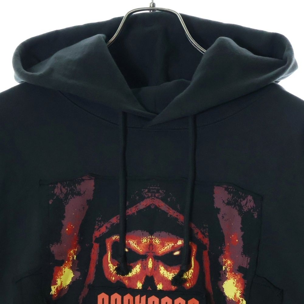 VETEMENTS ヴェトモン メタルパッチフーディ ブラック 新入荷】VETEMENTS ヴェトモン Oversized Printed Hoodie Metal