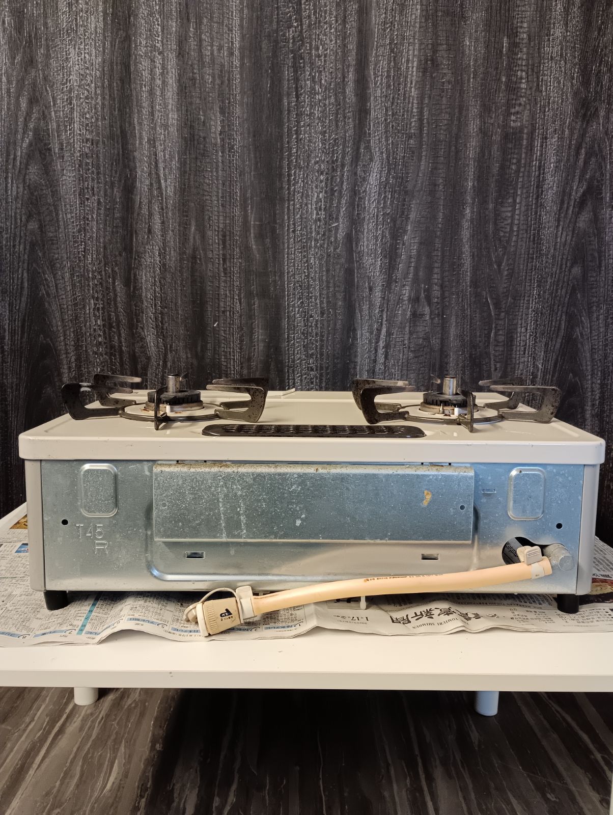 K-1580 Rinnai グリル付ガステーブル 型番 KG34NBER 都市ガス用 動作未 ガスホース付き WWW_KANDAIZUMI_COM