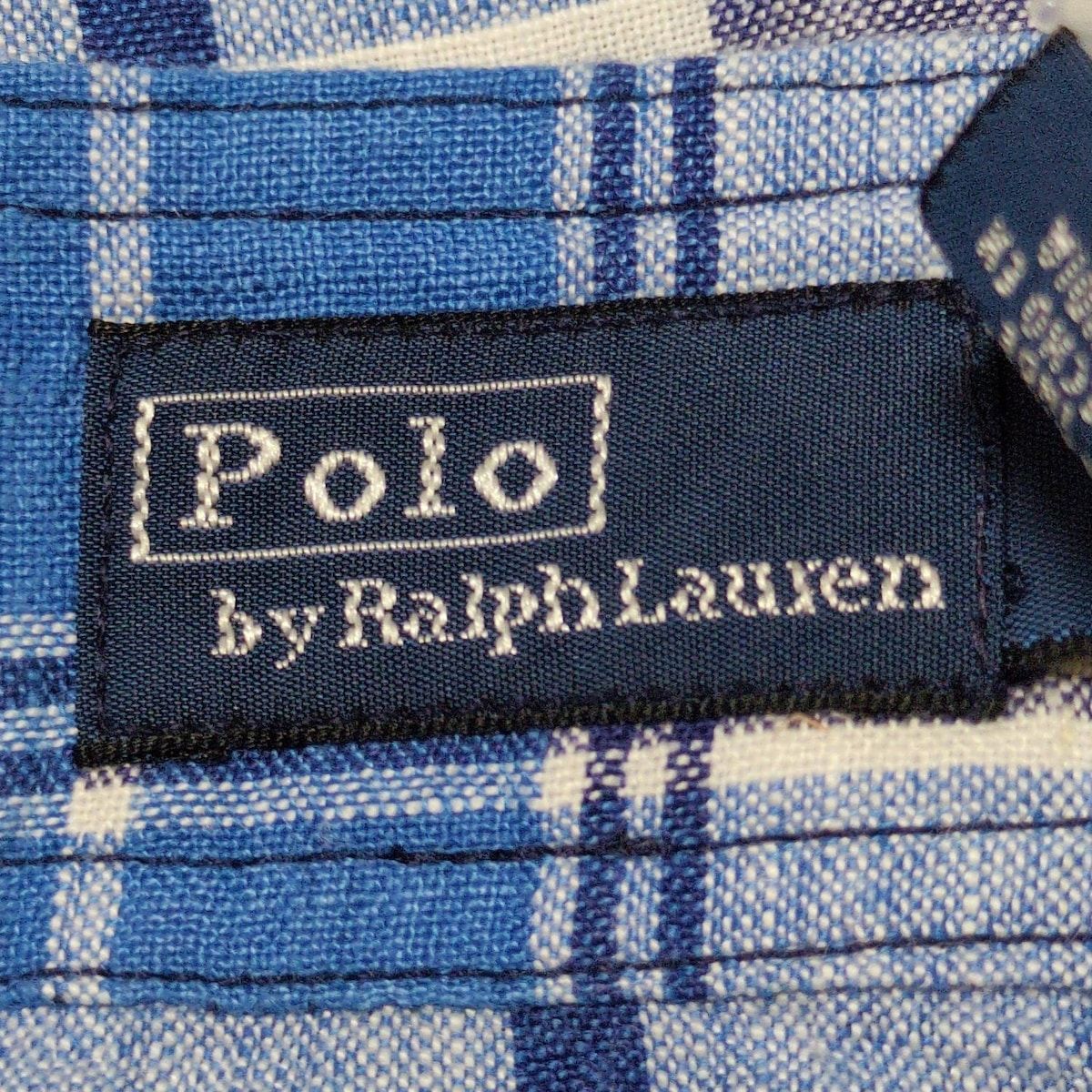 POLObyRalphLauren ポロラルフローレン ロングスカート サイズ8 M レディース - ブルー×白×マルチ マキシ丈 麻 チェック柄 SIROKUMA-CORPORATION_COM