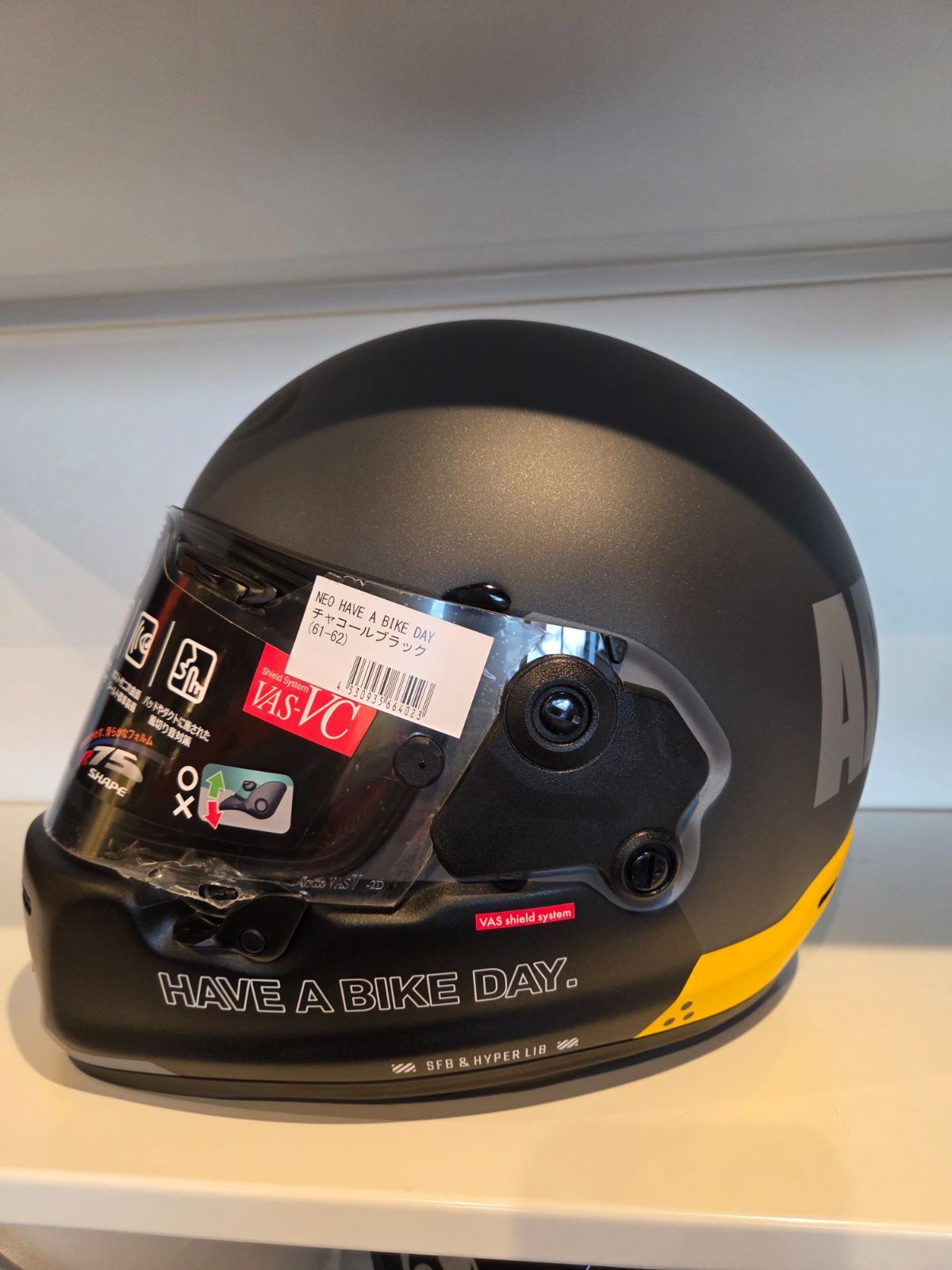 Arai RAPIDE-NEO ラパイド ネオ HAVE A BIKE DAY CHARCOAL BLACK ハブ ア バイクデイ チャコールブラック フルフェイスヘルメット