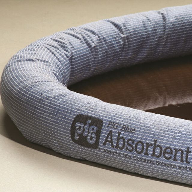 ブルー吸収ソックス 幅 8cm x 長さ 122cm オイル吸着材 4048 PIG ピグ