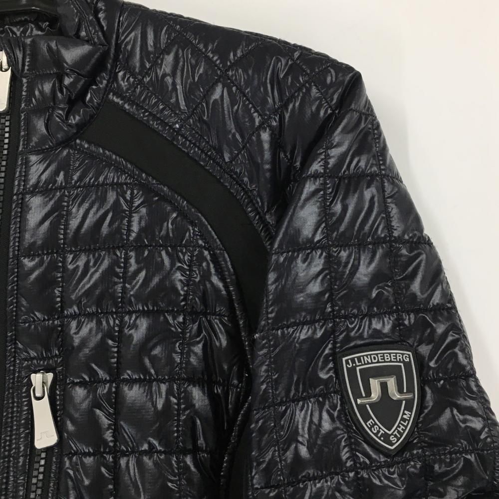 ジェイリンドバーグ 切替中綿ジャケット ネイビー×黒 キルティング 一部切替 レディース M ゴルフウェア J．LINDEBERG WWW_SUPERTOOLSSHOP_NL