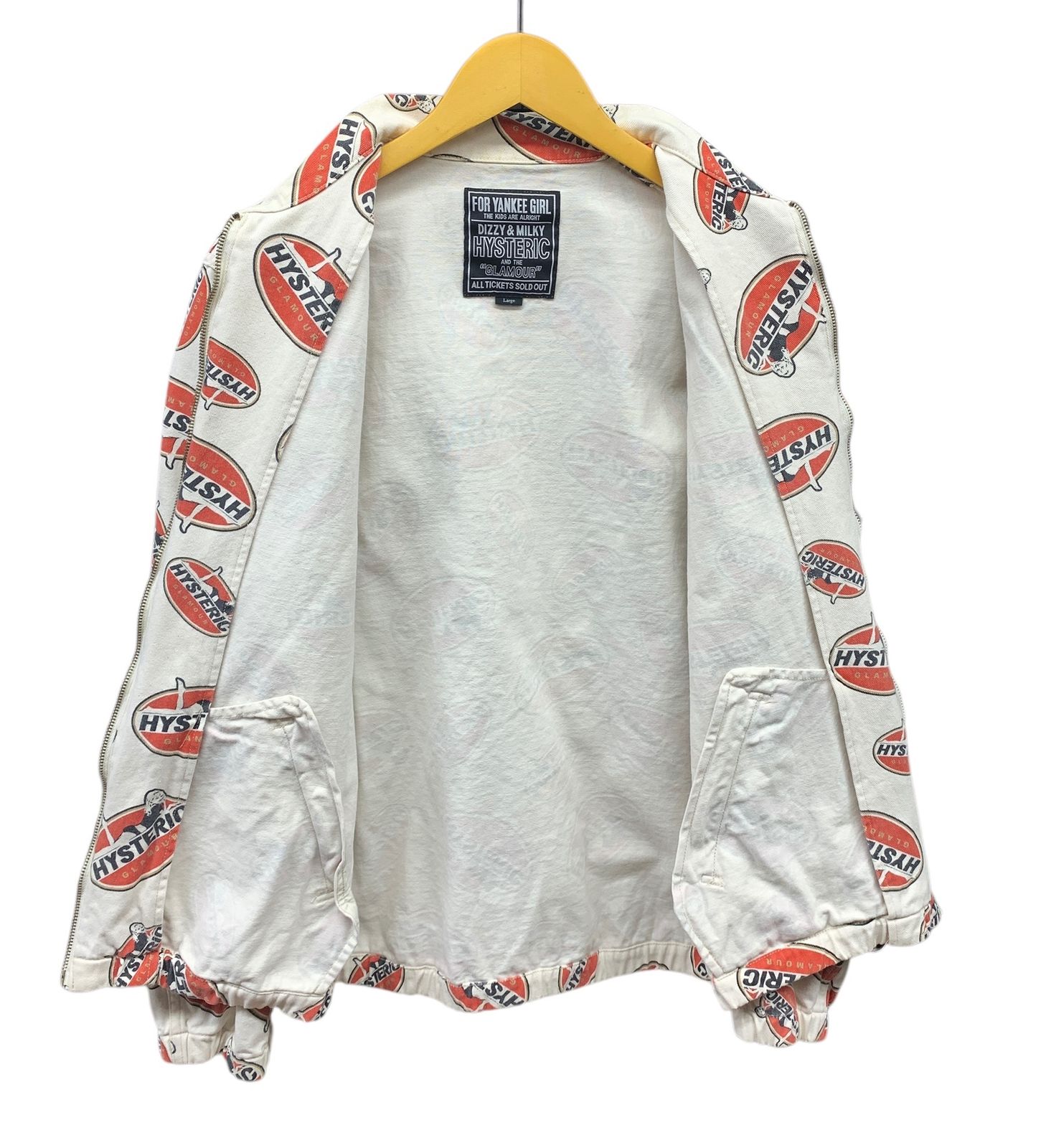 ヒステリックグラマー　OVAL WOMAN柄 スポーツジャケット ヒステリックグラマー♪ジャンバー HYSTERIC GLAMOUR（ヒステリック