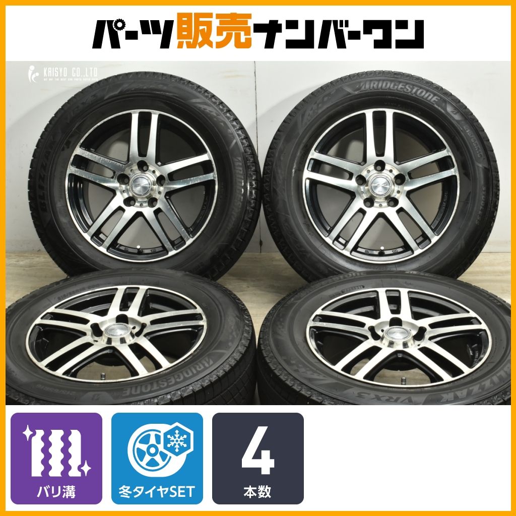 バリ溝 ZOLF LIGHT SPEC 16in 6.5J 38 PCD114.3 ブリヂストン ブリザック VRX3 215 65R16 マークX カムリ オデッセイ ヴェゼル