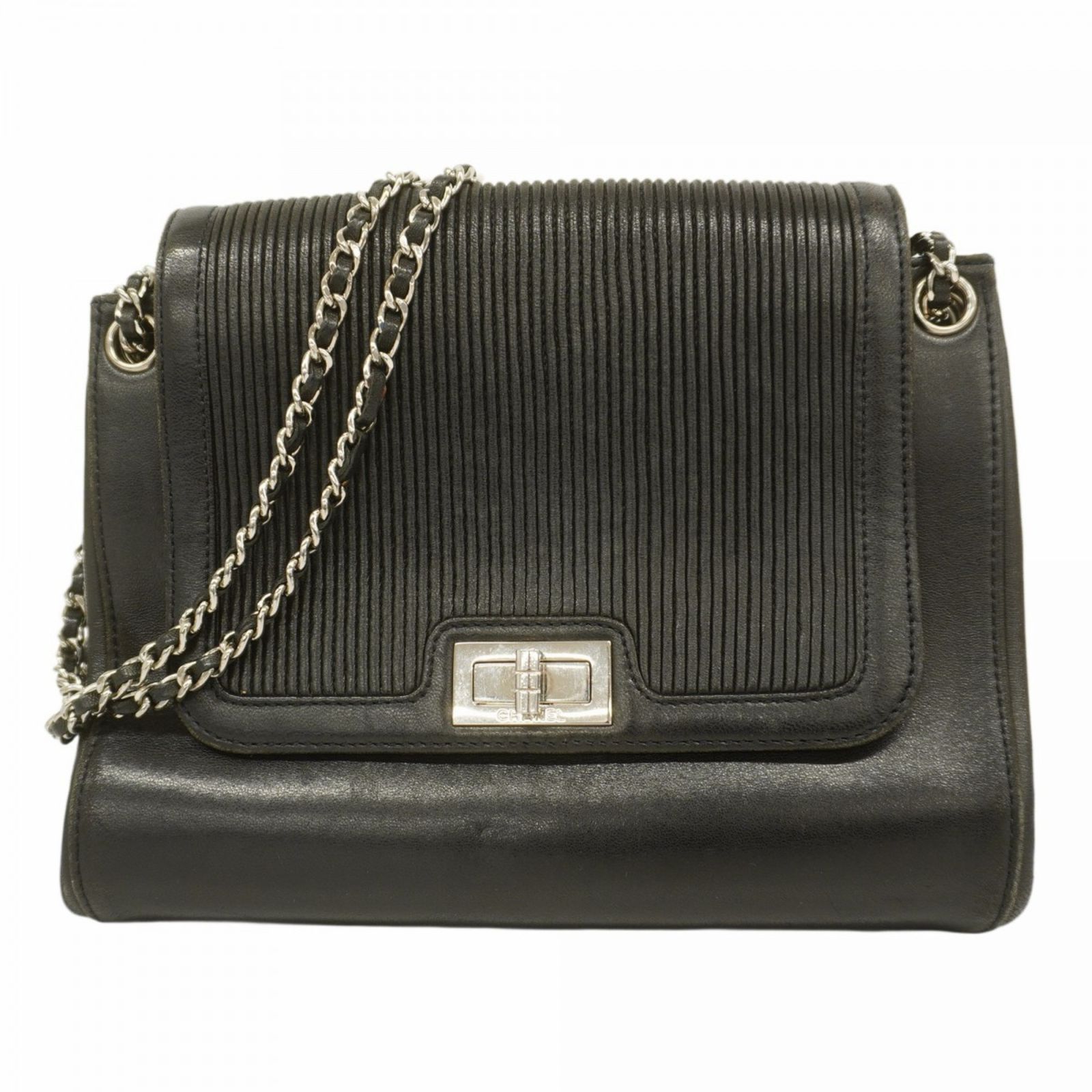 シャネル 2.55 ラムスキン ショルダーバッグ CHANEL シャネル マトラッセ 2.55 ココマーク チェーン