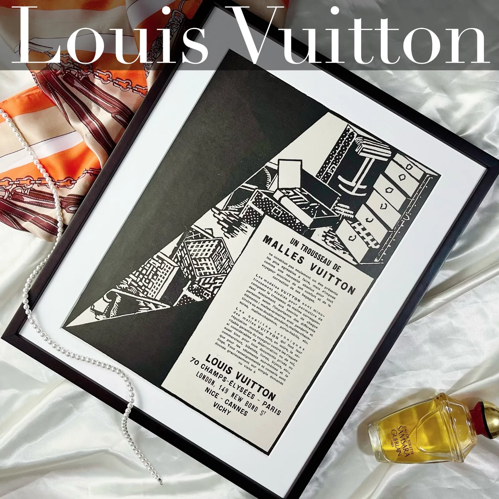 1926 広告＞Louis Vuitton ルイヴィトン ポスター ヴィンテージ アート
