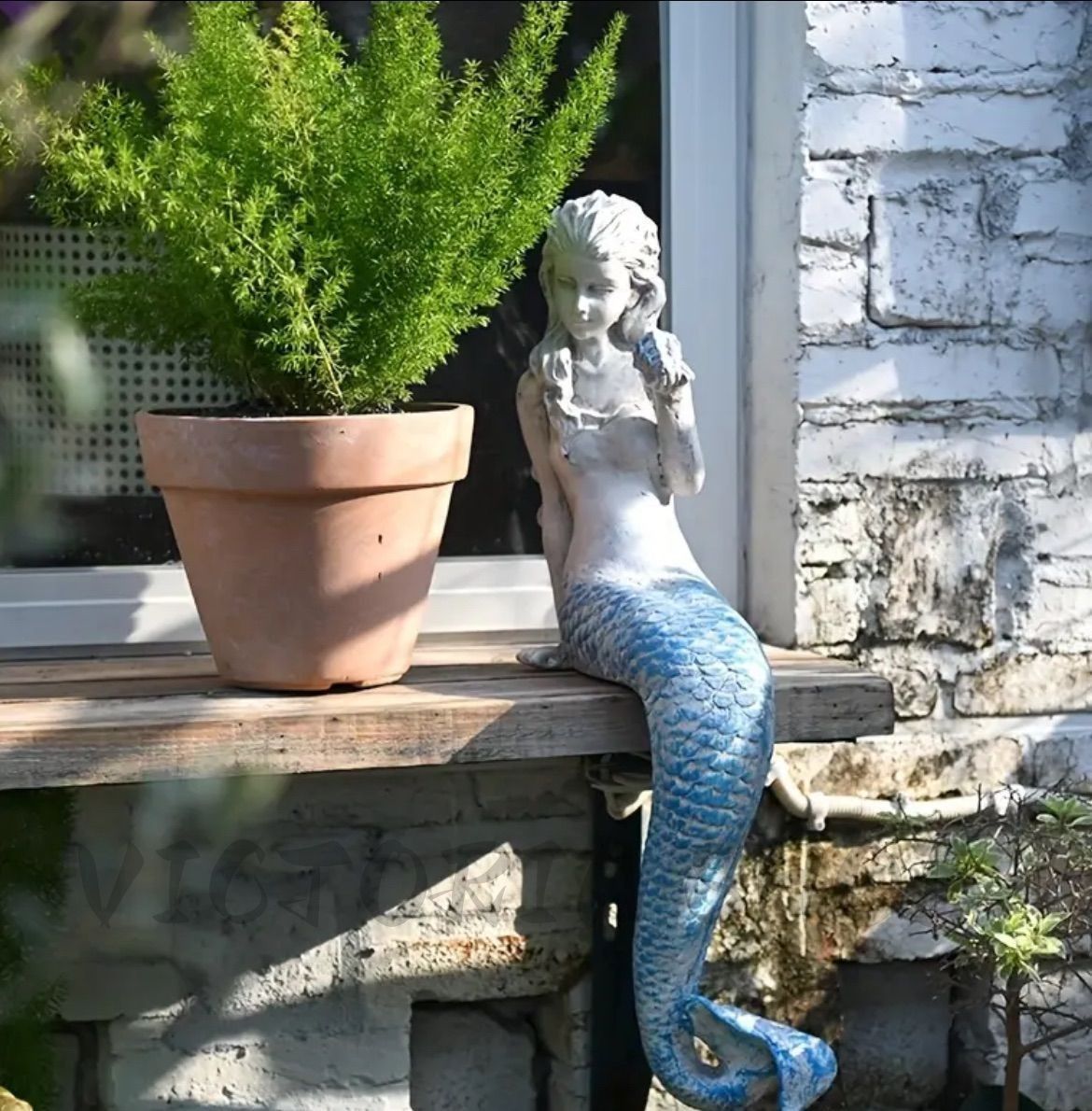 ♥ ガーデン オブジェ 置物 コンテナ 小屋 インテリア オーナメント 人魚 おしゃれ かわいい 屋外 庭 デコレーション ガーデニング 雑貨 オーナーメント 花壇 花 小物 土 アート マーメイド STEELWINDOWSANDDOORS_COM