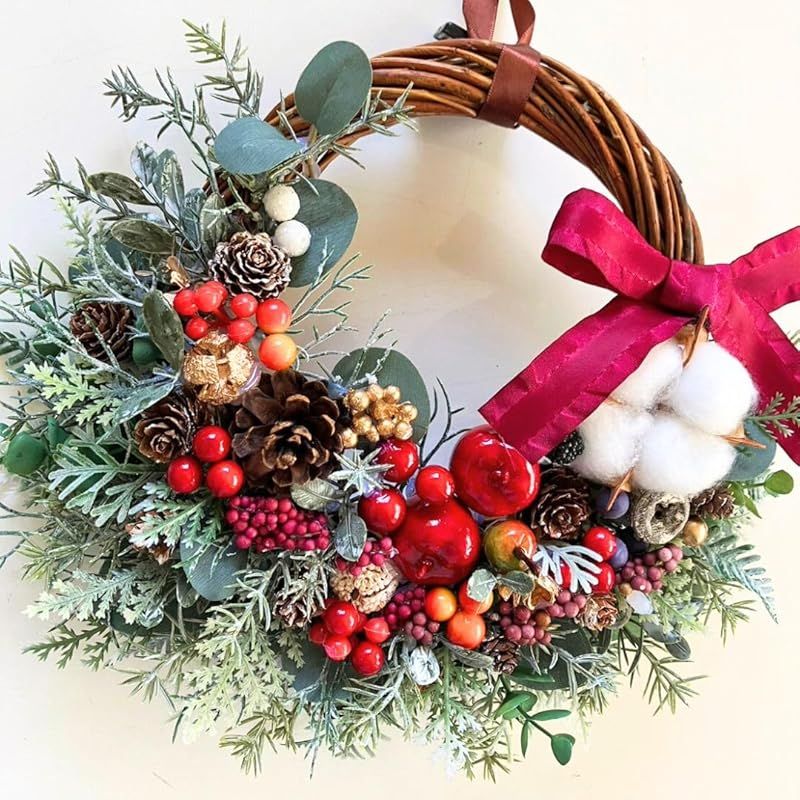 Lulu's ルルズ Xmasの木の実のハーフムーンリース クリスマス