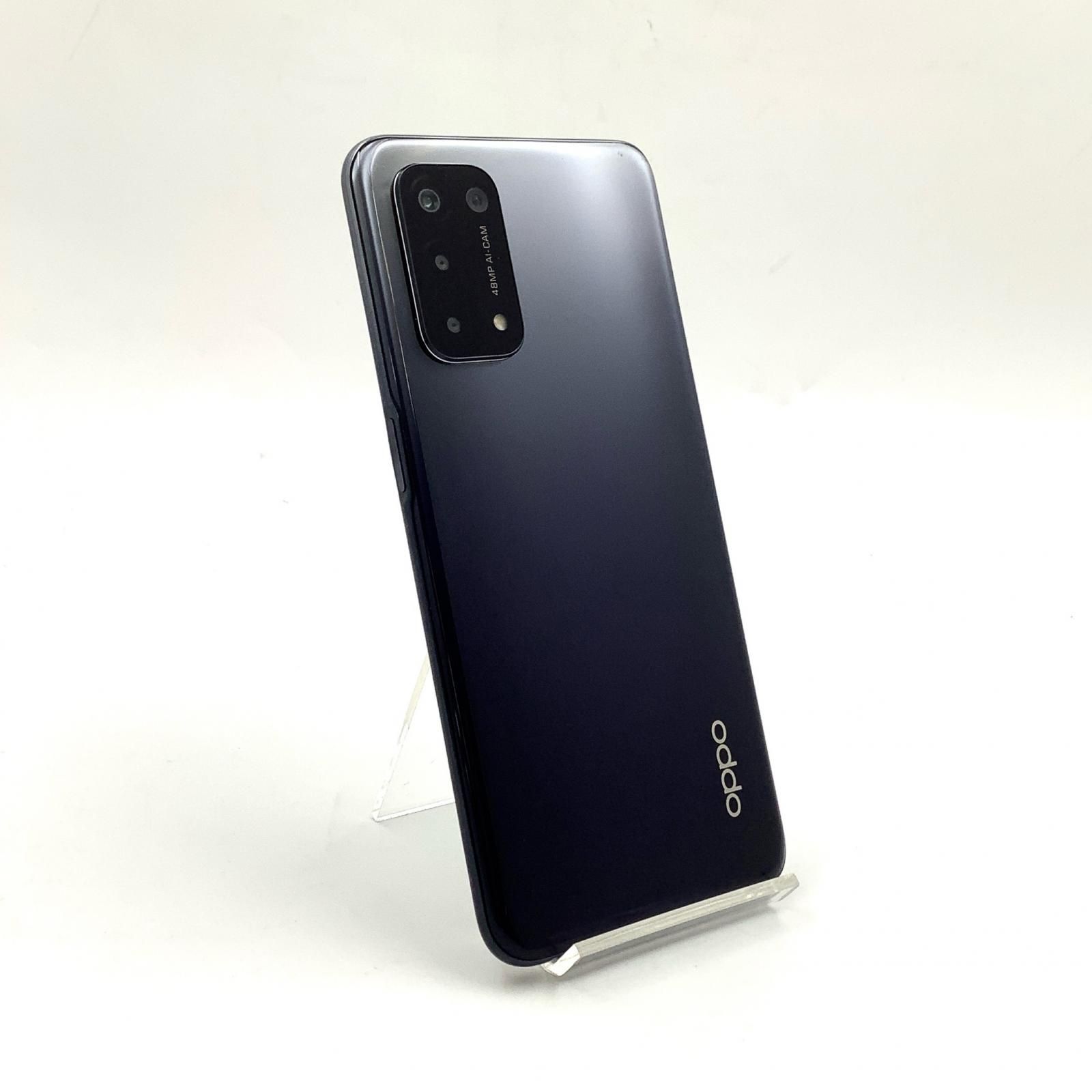 【全額返金保証】【最速発送】OPPO A54 5G 64GB シルバーブラック UQmobile OPG02 動作確認済