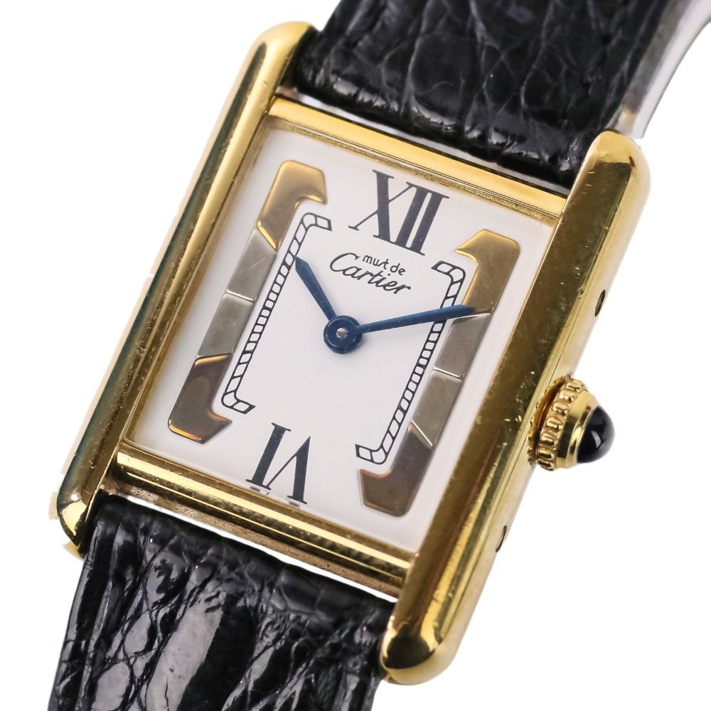 良品 Cartier カルティエ マストタンク ヴェルメイユ レディース