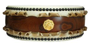 平胴太鼓 平太鼓 上品 1尺5寸 鼓面 45cm 欅 ケヤキ くりぬき胴