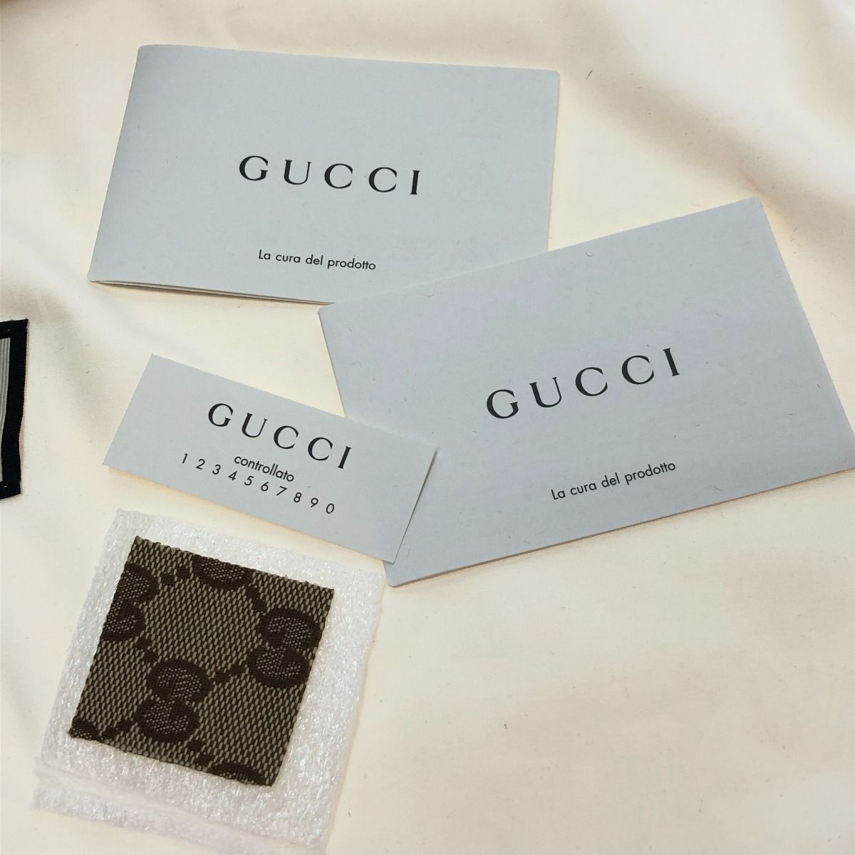 □□GUCCI グッチ トートバッグ 388919 ベージュ×ホワイト - なんでも