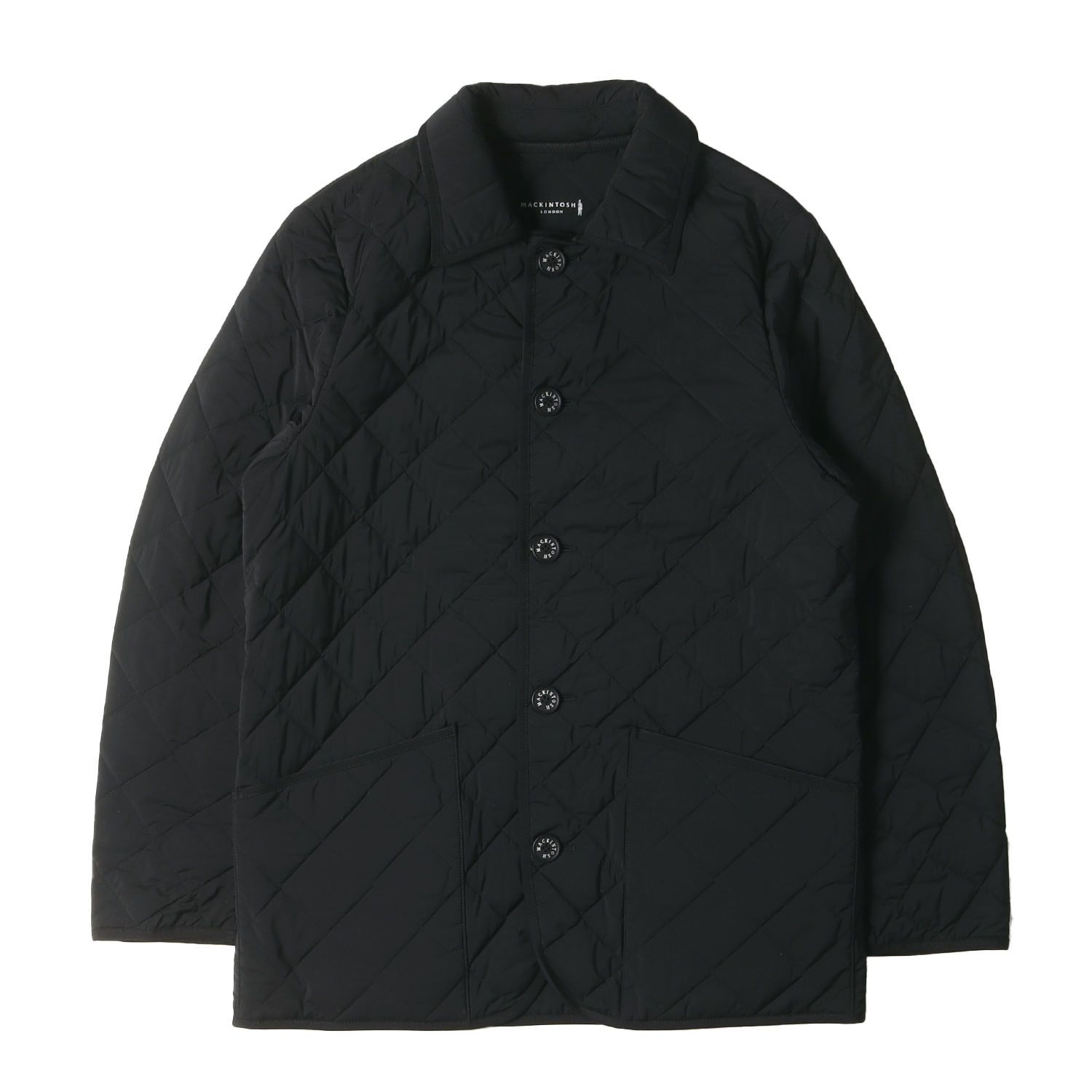 MACKINTOSH マッキントッシュ コート サイズ:38 / キルティング パテッド ハーフ コート / LONDON / ブラック 黒 / アウター ジャケット ブルゾン 上着【メンズ】