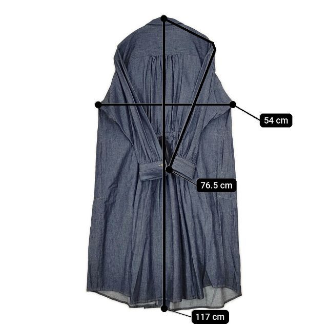 Cotton House Aya タック ワンピース コート EZMN77409GM コットン