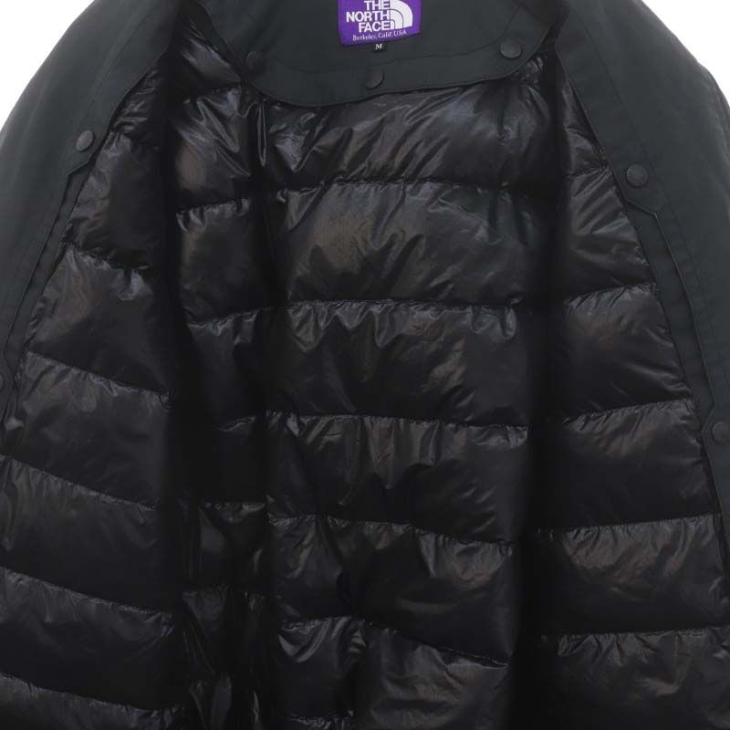 ノースフェイス パープルレーベル THE NORTH FACE PURPLE LABEL ダウンライニングトラベルコート ジップアップ アウター  ライナー付き ロング M 黒 ブラック /HS □OS - メルカリ