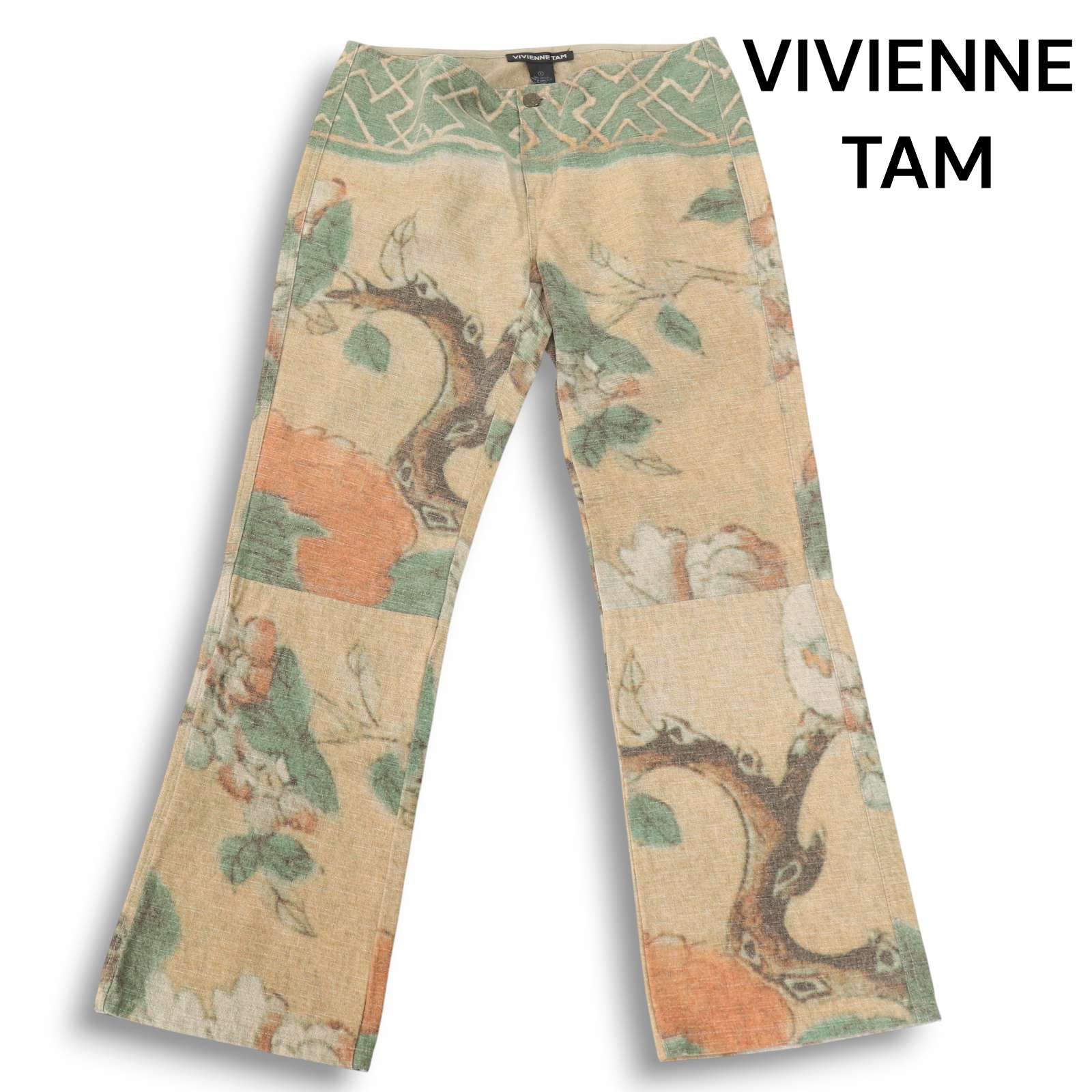 VIVIENNE TAM ヴィヴィアンタム 通年 和風 絵画 転写 総柄 パンツ Sz.1  