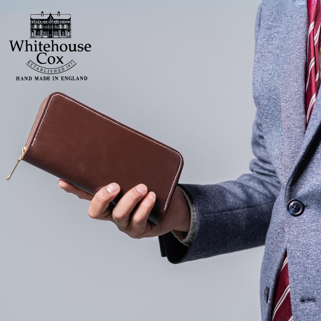 未使用級 ホワイトハウスコックス ブライドルレザー 折り財布 英国製  