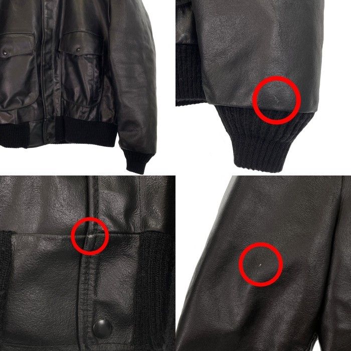 70-80's Sears シアーズ G-1 レザーフライトジャケット ブラック 襟