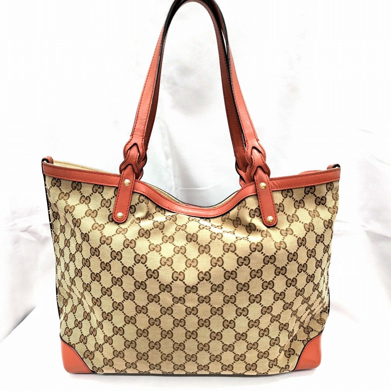 グッチ(GUCCI) GGキャンバス ディアマンテ ポーチ付きトートバッグ 247209 493075 【中古】 MK-122