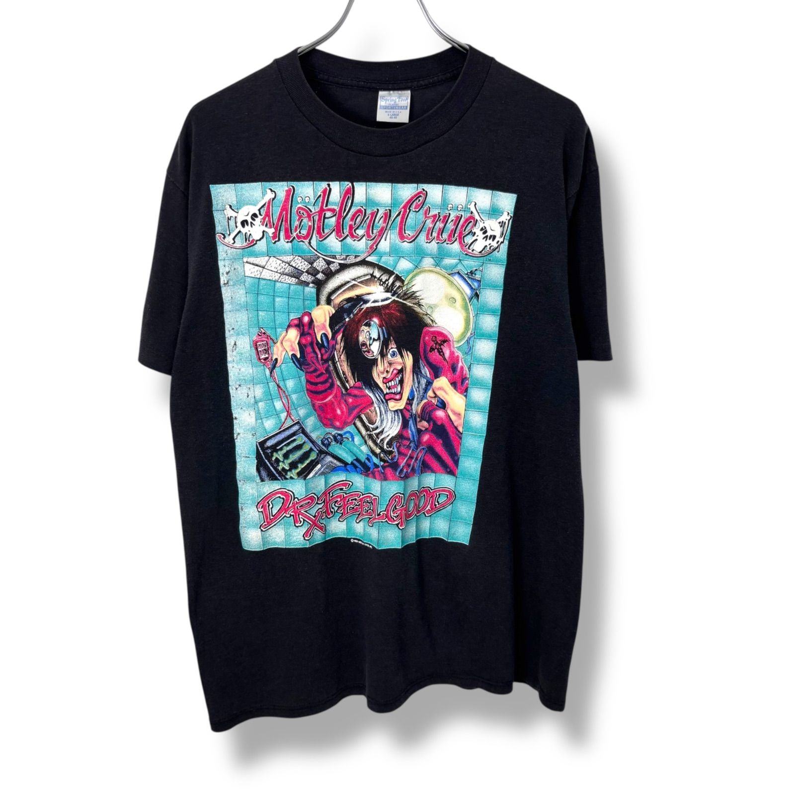 Rare】 80s MOTLEY CRUE DR FEELGOOD Band T-Shirt 【XL】 80年代 