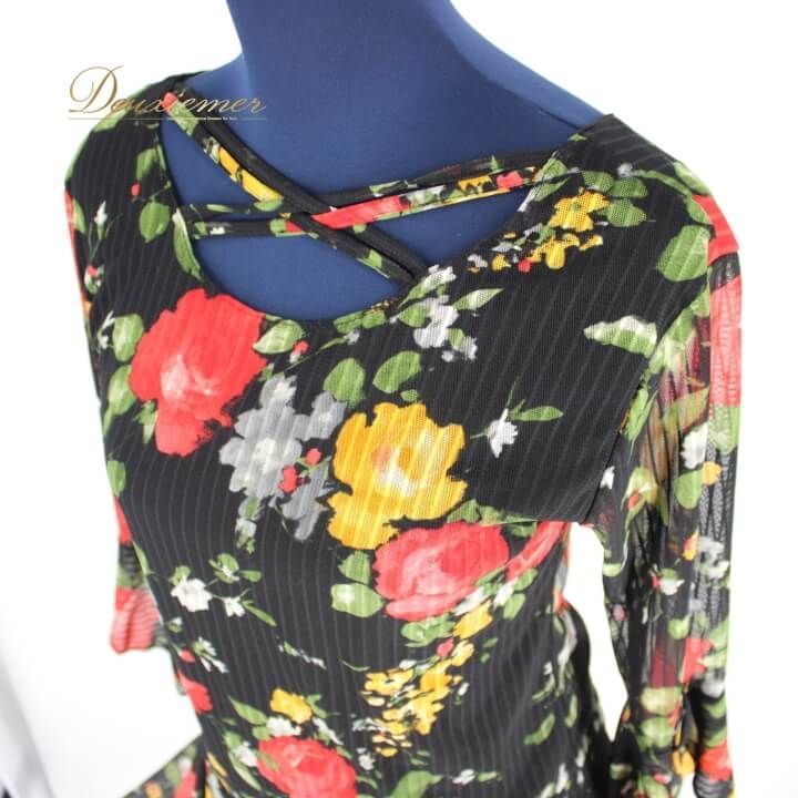 新品 社交ダンス セットアップ 赤と黒花柄プリント 楽天市場】赤 ダンススーツ 花柄 かっこいい キッズダンス衣装